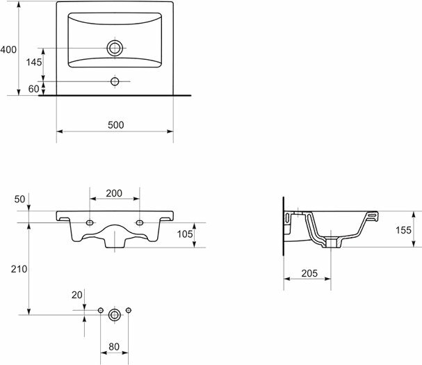 Комплект мебели Cersanit Lara 50 орех (63413+S-UM-COM50/1-w+KN-LU-LED051*55-p-Os) - фотография № 11