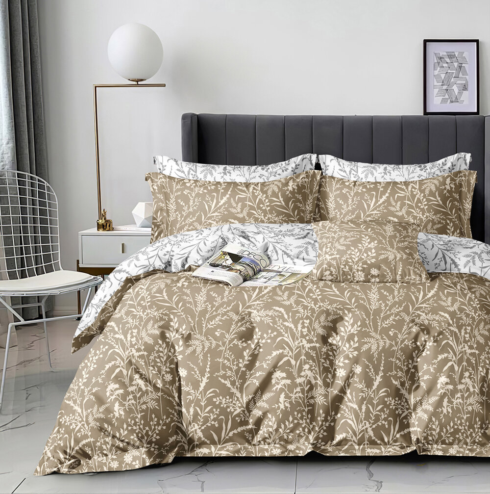 фото Постельное белье на резинке Mercury Home Славяна Евро макси Поплин 2 наволочки 50x70