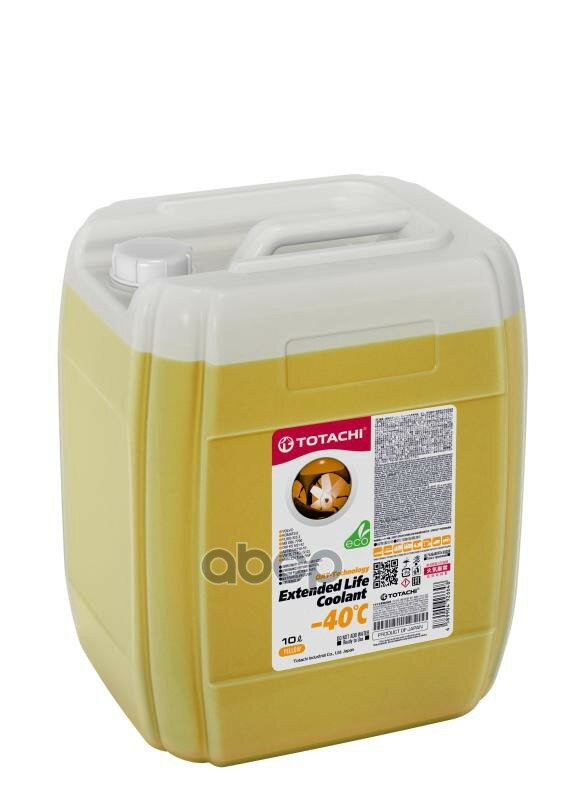 Антифриз Totachi Extended Life Coolant Yellow -40°c (10л) Смешивается С Карбоксилатными Антифризами TOTACHI арт. 4589904926648