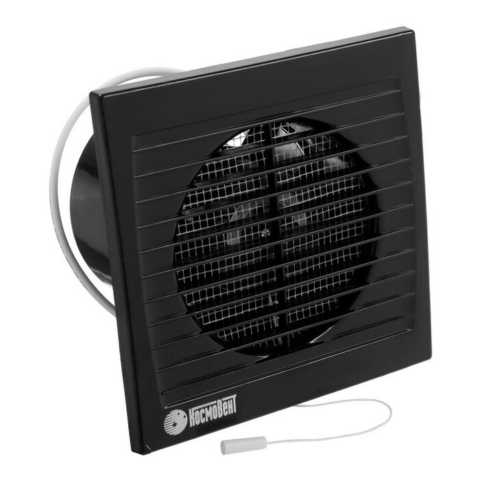 Вентилятор вытяжной "КосмоВент" В100ВК, d=100 мм, 10 Вт, 40 дБ, 105 м³/ч, с выключ., черный - фотография № 2