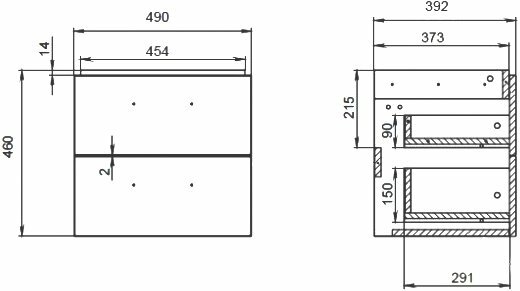 Комплект мебели Cersanit Lara 50 орех (63413+S-UM-COM50/1-w+KN-LU-LED051*55-p-Os) - фотография № 10