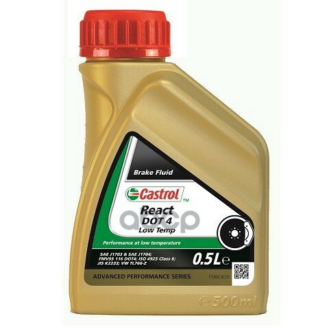 Жидкость Торм React Dot-4 Low Temp 0 5l 4672850062 Castrol арт. 1581B4