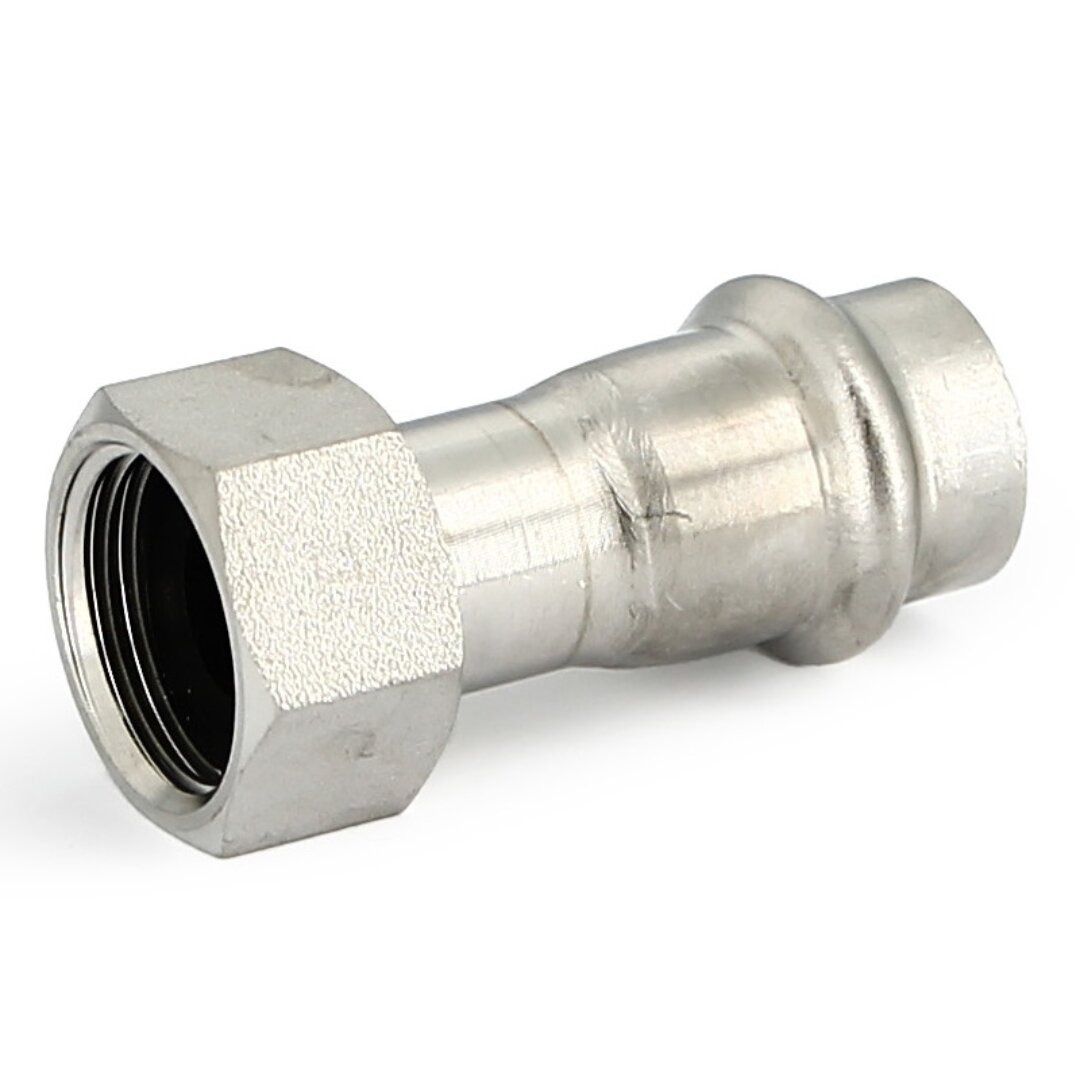 фото Муфта под пресс с накидной гайкой 35 х 1"1/4 (ВР) UNI-FITT из нержавейки