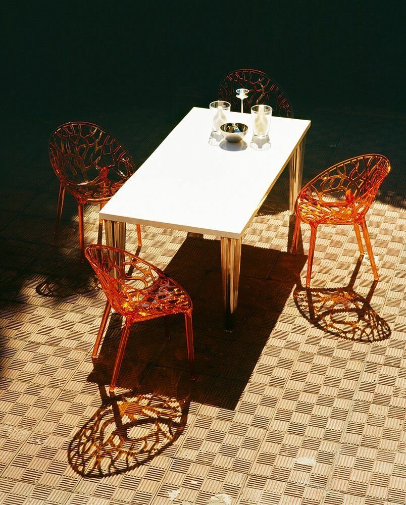 Кресло прозрачное ReeHouse Crystal Красный - фотография № 10