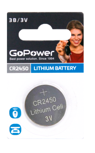 ABC Батарейка GoPower Lithium CR2450 00-00023125 3.0В CR2450 (1шт./уп.) (ret)