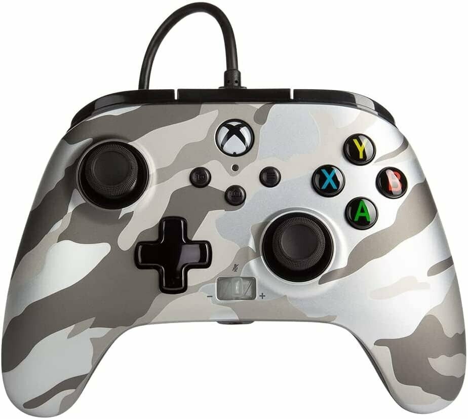 Геймпад проводной PowerA "Camouflage White" (Камуфляж белый) Enhanced Wired Controller for Xbox Series X/S (1520329-02) (Xbox One/Series X/S/PC)