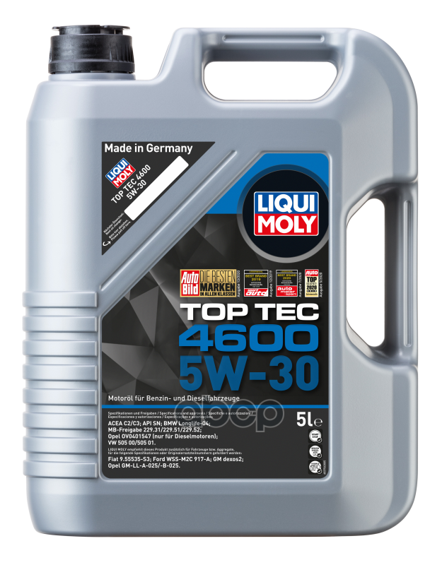 Liqui moly Нс-Синт. Мот.масло Top Tec 4600 5W-30 Cf/Sn C3 (5Л) (2316) 8033