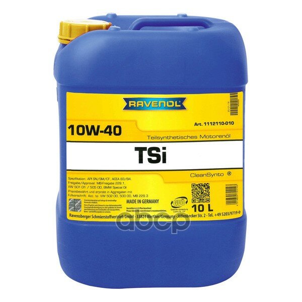 Синтетическое моторное масло RAVENOL TSi SAE 10W-40