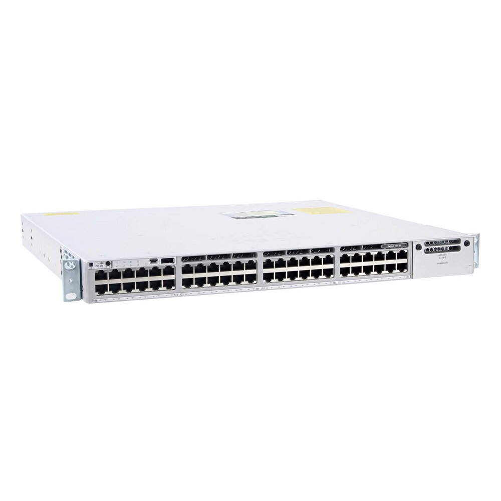 Catalyst 9300 48-port 1Gb copper with modular uplinks, PS 1x350W, Network Advantage, C9300-48T-A