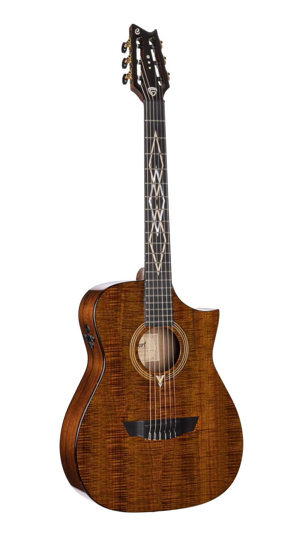 Cort LUXE-NYLON-BR Frank Gambale Luxe Series Классическая гитара со звукоснимателем, с чехлом