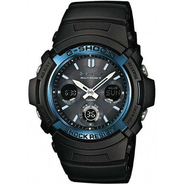 Наручные часы CASIO AWG-M100A-1A, черный, серебряный