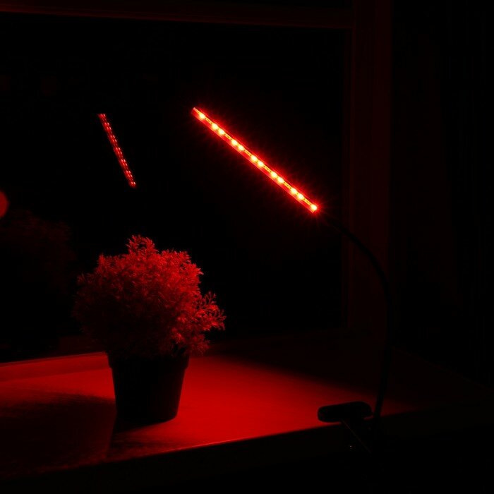Фитосветильники Без бренда Фитосветильник светодиодный, 9 Вт, 250 мм, IP66, 5 В, USB, биколорный, прищепка, с таймером - фотография № 3