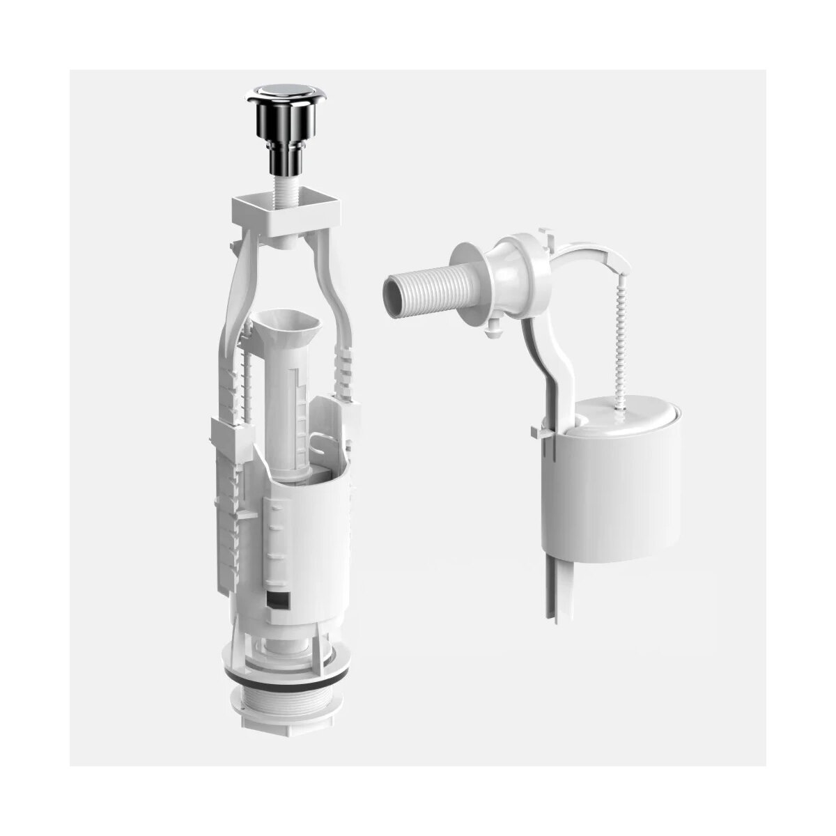 фото Арматура водосливная Berges 1 Eko 12, 1 кнопка + боковой клапан 1/2"