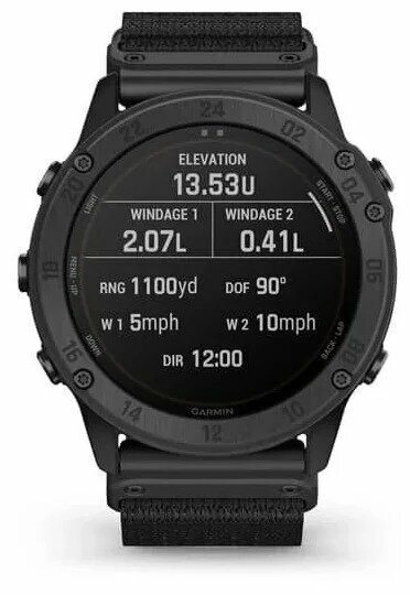 Умные часы Garmin Tactix Delta Solar Ballistics с нейлоновым ремешком Wi-Fi NFC, черный