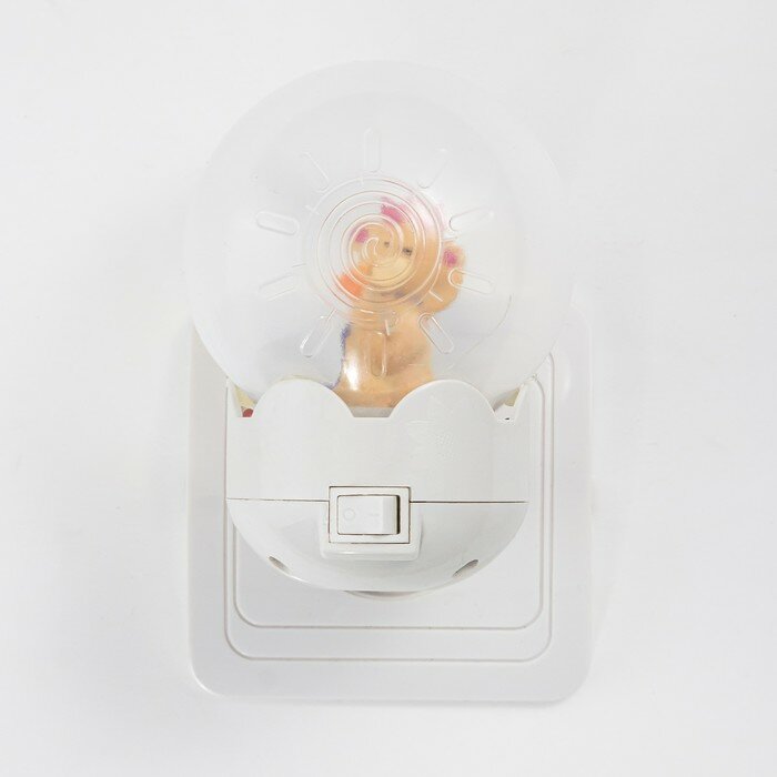 Настенные RISALUX Ночник "Мишка с короной" LED белый 7х7х11 см - фотография № 4