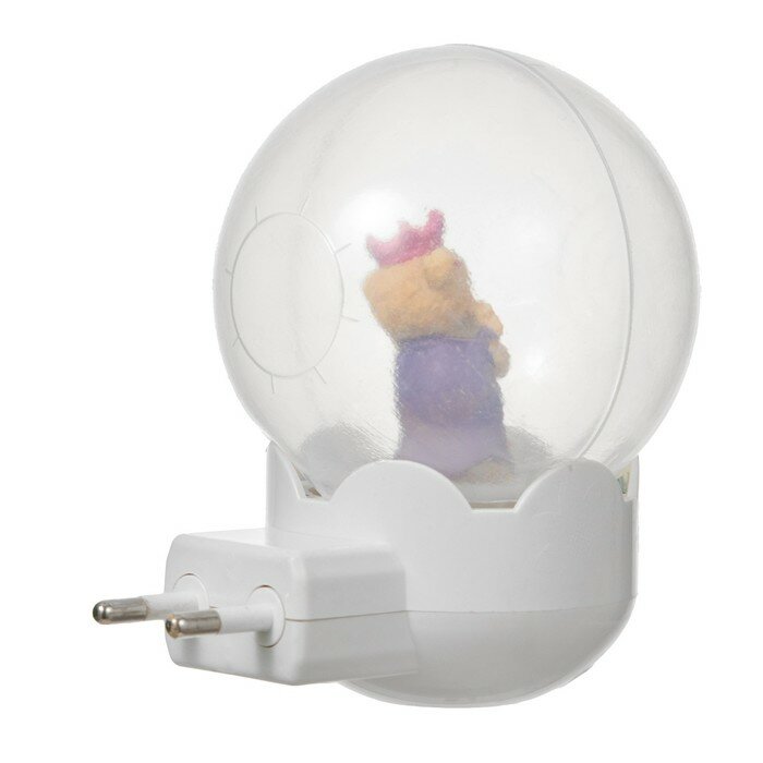 Настенные RISALUX Ночник "Мишка с короной" LED белый 7х7х11 см - фотография № 7