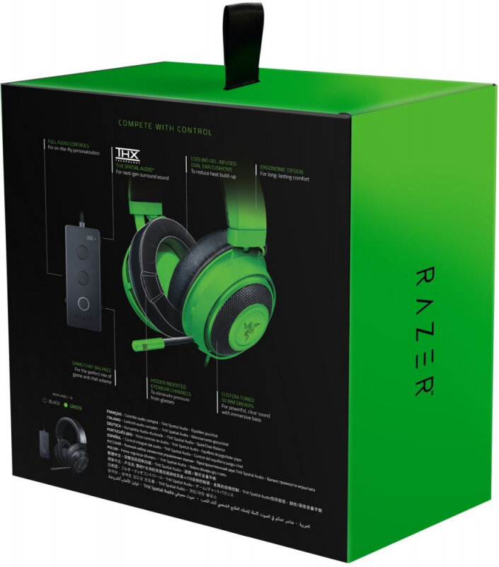 Наушники с микрофоном Razer Kraken Tournament зеленый 2м мониторы оголовье (RZ04-02051100-R3M1)