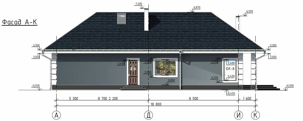 Проект дома , с мансардой с террасой и гаражом, - фотография № 6