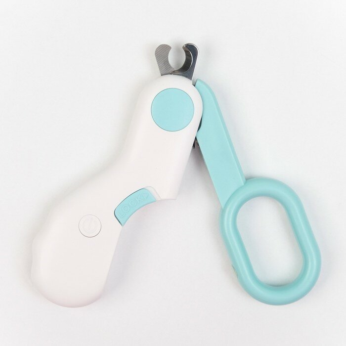 Когтерез - ножницы для животных с LED фонарём, голубой - фотография № 5