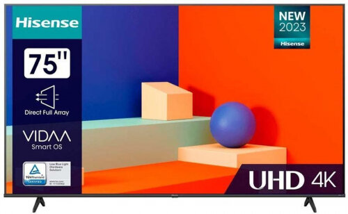 Телевизор Hisense 75A6K, 4K Ultra HD, черный