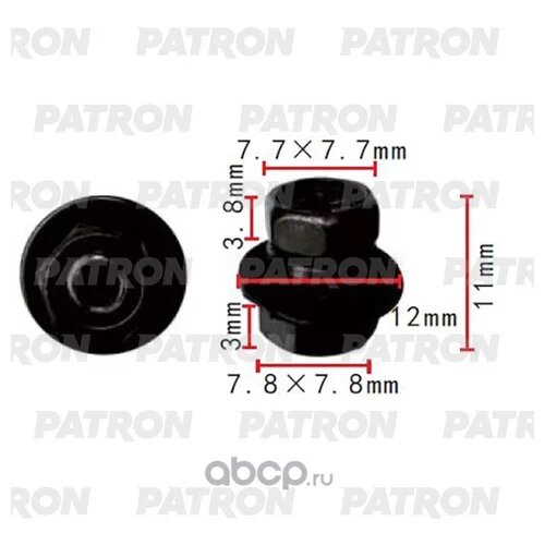фото Болт металлический Применяемость: Болт с гайкой универсальный M5, P372179 (упаковка 10 шт.), Patron P37-2179