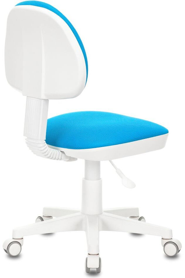 Кресло детское Бюрократ KD-3 голубой TW-55 крестов. пластик белый - фотография № 4