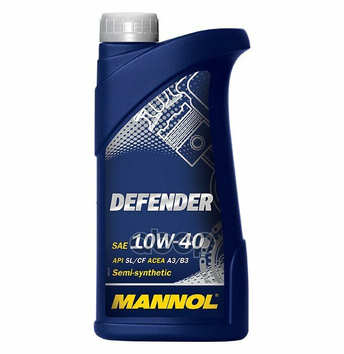 MANNOL 7507-1 Mannol Defender 10W40 1Л. Полусинтетическое Моторное Масло 10W-40