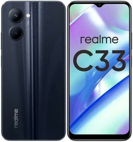 Смартфон Realme C33 64Gb 4Gb черный моноблок 3G 4G 6.5 1600x720 Android 12 50Mpix 802.11 a/b/g/n/ac NFC GPS GSM900/1800 GSM1900 TouchSc