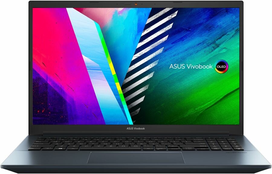 Ноутбук игровой ASUS Vivobook Pro 15 OLED M3500QC-L1340W, 15.6", AMD Ryzen 5 5600H 3.3ГГц, 6-ядерный, 16ГБ DDR4, 512ГБ SSD, NVIDIA GeForce RTX 3050 для ноутбуков - 4 ГБ, Windows 11 Home, синий [90n 90NB0UT2-M004L0