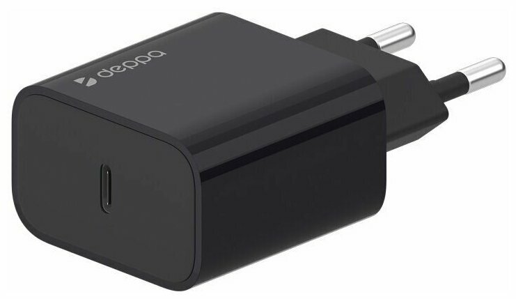 Сетевое ЗУ Deppa Power Delivery USB Type-C, 25 Вт, чёрное