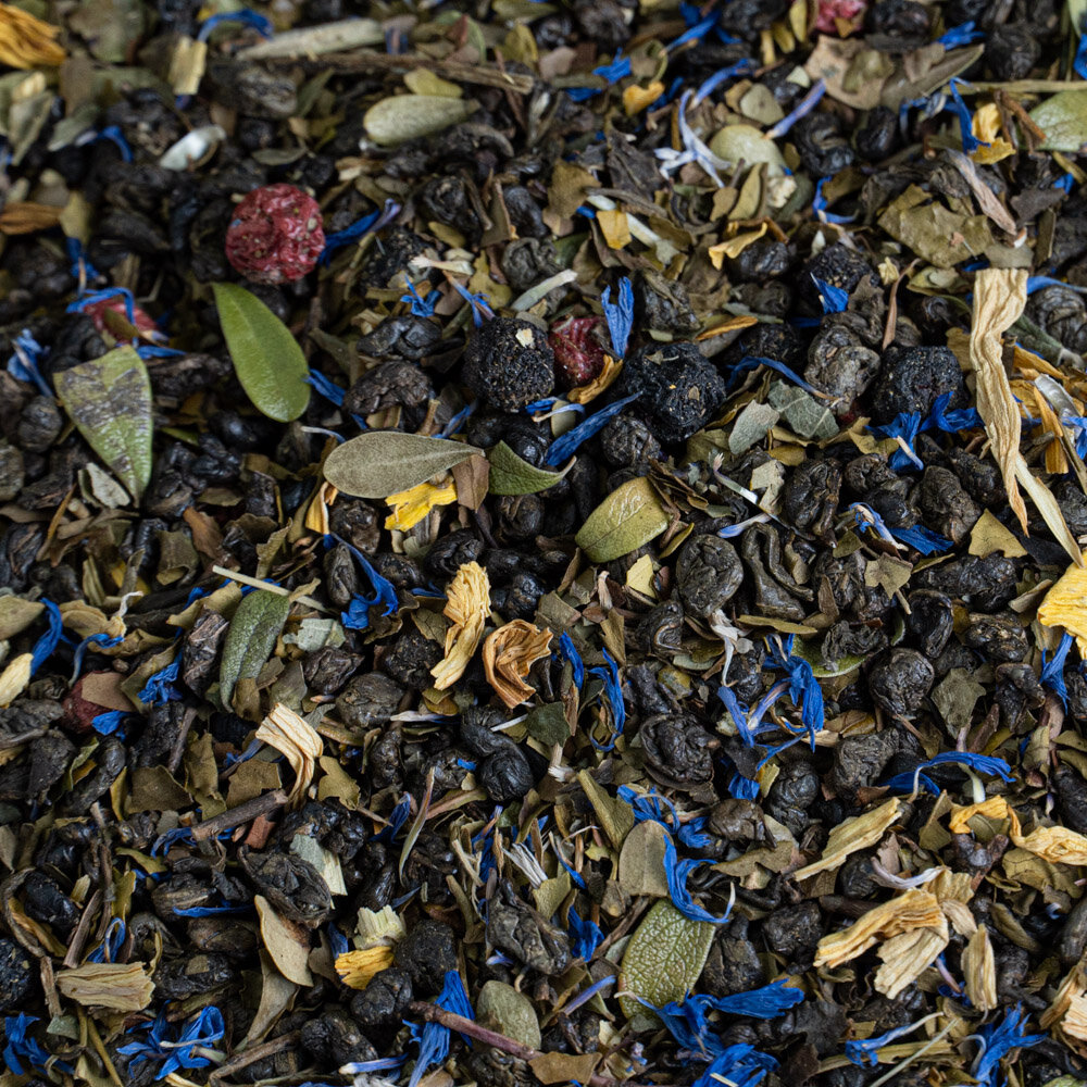 Зеленый ароматизированный чай "Таёжный на порохе" 100 г. - фотография № 3