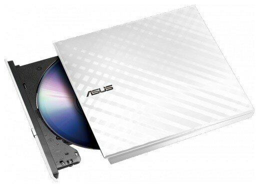 Оптический привод DVD-RW ASUS SDRW-08D2S-U LITE/WHT/G/AS, внешний, USB, белый, Ret