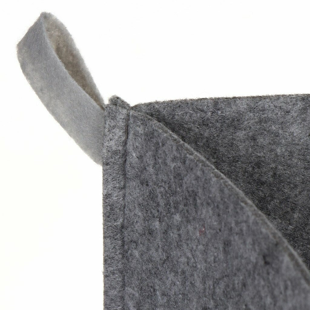 Кофр для хранения одежды, 1 секция, 38х26 см, войлок, с ручкой, серый, ОХ002 - фотография № 2