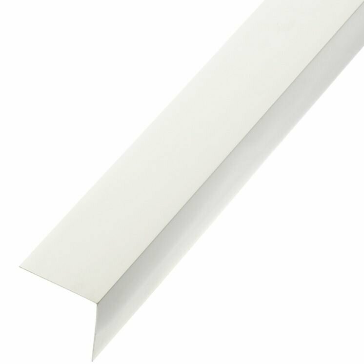 Угол отделочный из ПВХ 25х25мм белый (3м) / Уголок отделочный пластиковый 25х25мм белый (3м)