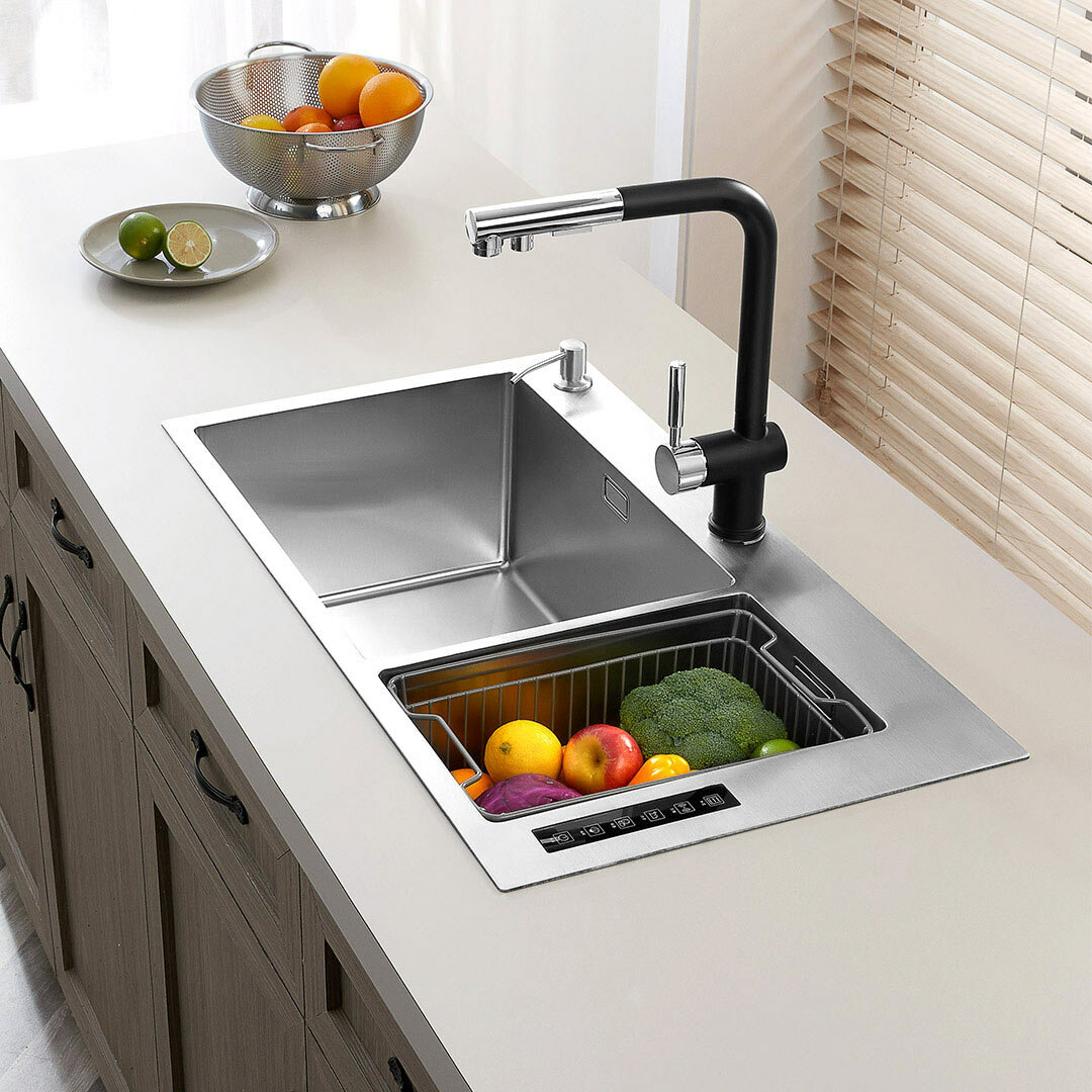 Умная кухонная мойка с ультразвуковой технологией мытья Mensarjor Kitchen Sink With Smart Washing Machine (JBS2T-M1Pro) (без смесителя) - фотография № 8