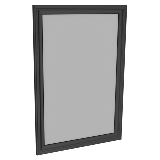 фото Зеркало навесное в раме кантри 600х24х900мм черный сосна