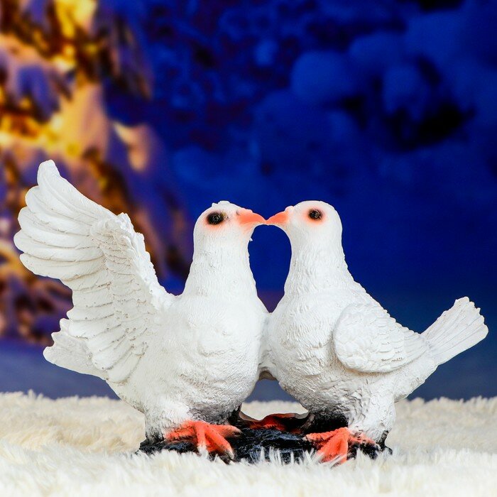 Садовая фигура "Два голубя" 20х32х21см - фотография № 4