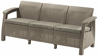 Диван Keter Corfu Love Seat Max 223207В, 182 x 70 x 79 см, коричневый