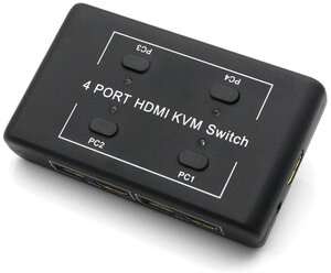 HDMI KVM-переключатель на 4 устройства, HDMI + USB, 4K/30Hz | ORIENT HS41