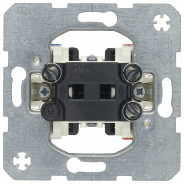 фото Механизм выключателя 1-клавишного двухполюсного Berker, скрытый монтаж, 3032