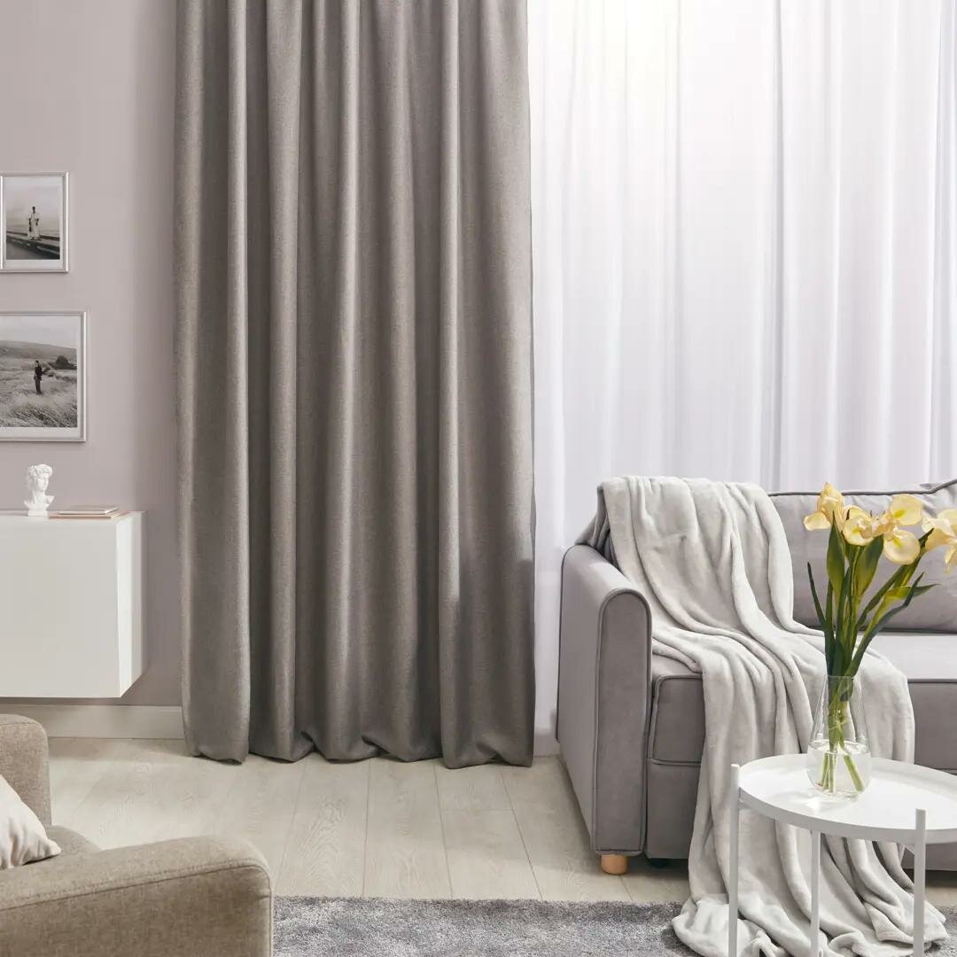 фото Штора на ленте Inspire Sely 200x280 см цвет серый Granit 3
