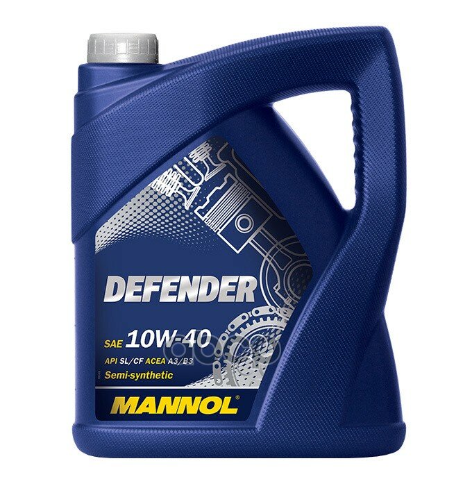 MANNOL 7507 Mannol Defender 10W40 5 Л. Полусинтетическое Моторное Масло 10W-40