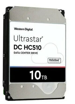 Жесткие диски 3.5" WD Жесткий диск WD Original SATA-III 10Tb 0F27606 HUH721010ALE604 Ultrastar DC HC510 (7200rpm) 256Mb 3.5"