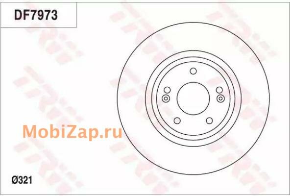 TRW DF7973 Тормозной диск