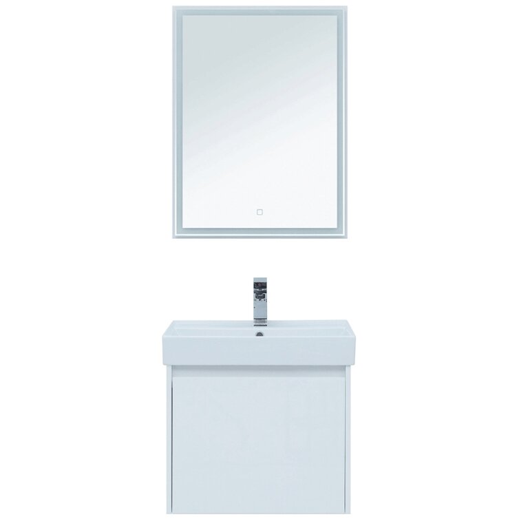 Комплект мебели для ванной Aquanet Nova Lite 60 242922 подвесной Белый - фотография № 1