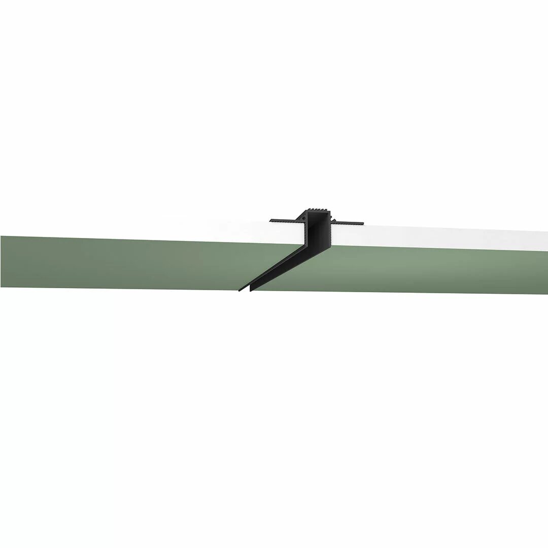 Световая линия для гипсокарртона FerGipps РП 12 (1м), алюминий (1,3),порошковая окраска черная (RAL 9005) - фотография № 2