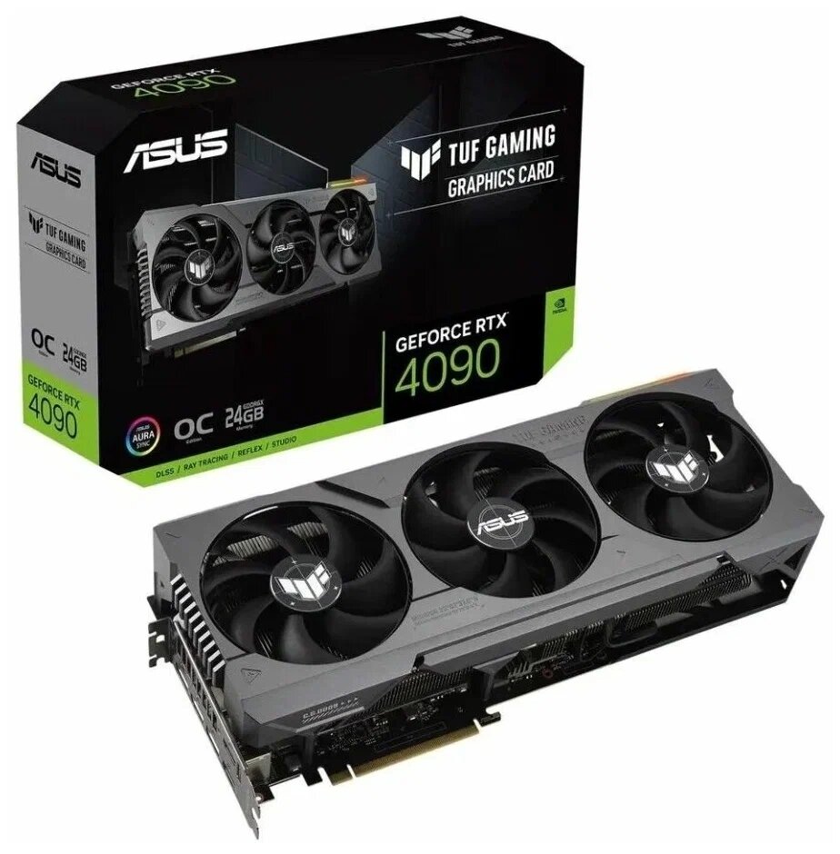 Видеокарта ASUS NVIDIA GeForce RTX 4090 TUF-RTX4090-O24G-GAMING 24ГБ GDDR6X OC R