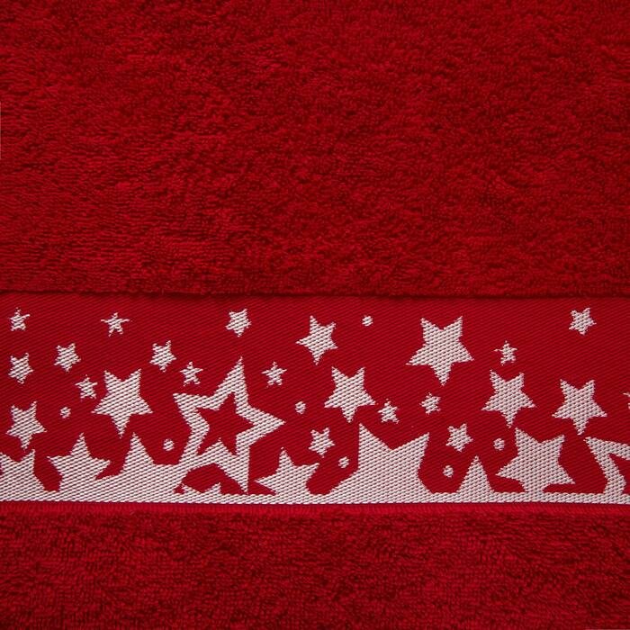 Полотенце махровое LoveLife «Звёзды», 70х130 см, цвет красный - фотография № 2