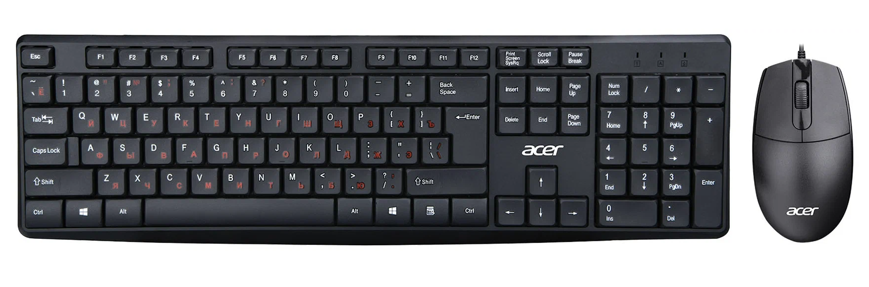 Клавиатура+мышь Acer OMW141 черный (ZL. MCEEE.01M)