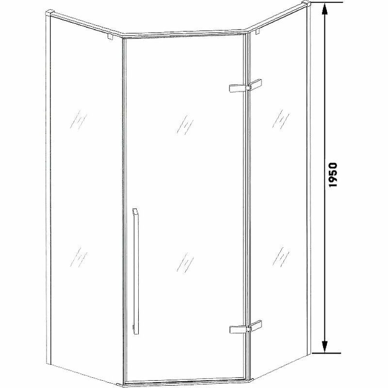 Душевой уголок Cerutti SPA 90x90 C3ABD профиль Черный стекло рифленое - фотография № 2